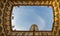 Graz, Austria - October 14, 2019: Interior courtyard of Eggenberg Palace, the most significant Baroque palace complex in the