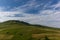 Grazing meadows on the Swiss Alps near the Glasspass