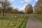 Grazing sheep in a city park in Maastricht