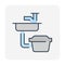 Grease trap or grease interceptor vector icon design.