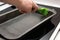 Greasing baking sheet with oil