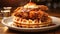 Greasy and indulgent chicken and waffles