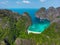 Great aerial view of Phi Phi islands.