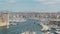 Great amount of ships and yachts moored in Vieux-Port in Marseille, France