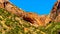 The Great Arch with East Temple mountain, Canyon Overlook and Bridge Mountain in Zion National Park, UT, USA