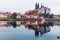 Great autumn view of oldest overlooking the River Elbe castle - Albrechtsburg. Gorgeous eveneig cityscape of Meissen, Saxony,