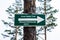 Great Baikal trail sign. The Great Baikal trail is laid around Lake Baikal