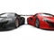 Great black and red supercars side by side