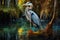 Great Blue Heron Ardea herodias in the nature, Great Blue Heron in Everglades National Park, Florida, USA, AI Generated