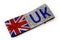 Great Britain flag bracelet inlaid with irregularly shaped stones with incredible brilliance