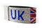 Great Britain flag bracelet inlaid with irregularly shaped stones with incredible brilliance