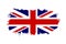 Great Britain flag. Jack UK grunge flag isolated white background. English United Kingdom design. British national