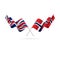 Great Britain and Norway flags. Crossed flags. Vector illustration.