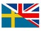 Great Britain and Sweden flags