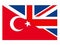 Great Britain and Turkey flags
