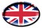 Great Britain, United Kingdom, England - round country flag with an edge