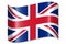 Great Britain, United Kingdom, England - waving country flag, shadow