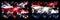 Great Britain, United Kingdom vs Netherlands, Dutch New Year celebration travel sparkling fireworks flags concept background.
