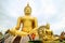 The Great Buddha of Thailand, 92 Metres High Sitting Golden Buddha Image  at Wat Muang Temple in Ang Thong Province