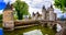 Great castle Sully-sul-Loire. famous Loire valley river in Franc