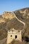 Great Chinese wall ruined in brown autumn