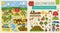 Great city map creator.Seamless pattern map. Village, farm, countryside, agriculture. Make your perfect city