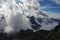 Great clouds on the mountain peaks. Tatry.