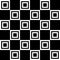 Great contrast black and white squares pattern with alternating form