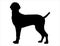 Great dane dog silhouette vector art white background