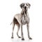 Great Dane dog on white background