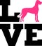 Great Dane Love silhouette