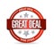 Great deal seal illustration design