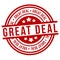 Great Deal Stamp. Red Vector Badge