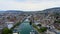 Great establishing shot of the city of Zurich in Switzerland