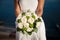 Great event, wedding bouquet concept. Bride holding bouquet