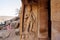 Great example of Indian rock-cut architecture. Enter of the 6th century cave temple in town Badami, India