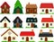 Great fantasy dwarf house village art vector