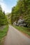 Great Fatra, Gader Valley - Asphalt road stretching across the Gader valley.