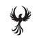 Great flying phoenix vector logo design template