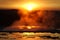 Great Fountain Geyser in Lower Geyser Basin at Yellowstone National Park,USA