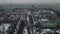 a great gloomy city from a bird's eye view. aerial