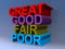 Great good fair poor