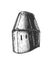 Great helm, also called pot, bucket and barrel helm