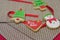 Great holiday background, christmas cookies on the table