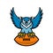 Great Horned Owl American Football Mascot