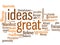 Great ideas word cloud banner