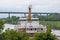 Great Lakes Freighter Exiting The Welland Canal