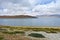 Great lakes of Tibet. Lake Rakshas Tal Langa-TSO in summer in cloudy day