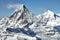 Great landscape view of Matterhorn south wall from Swiss - Italian boarder