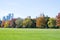 Great lawn located in the heart of Central Park during the fall